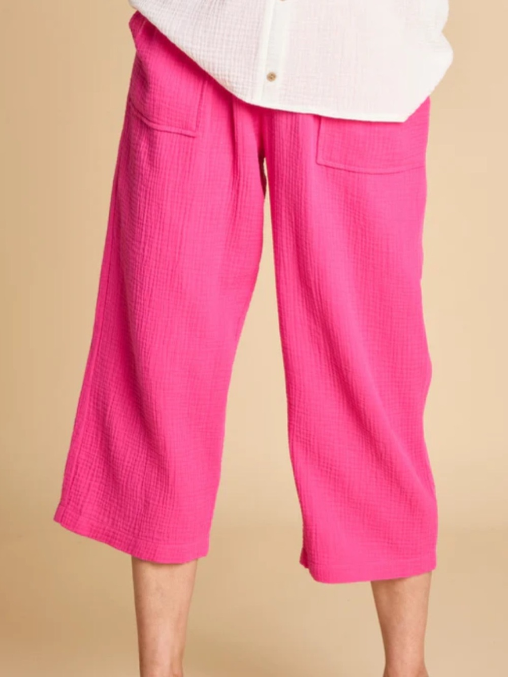 Retrology Cropped Wide-Leg Pants